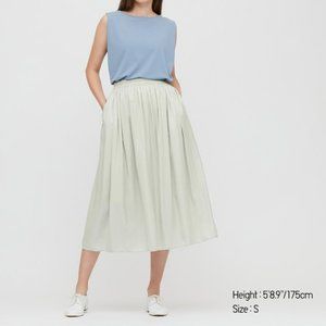 Gathered Long Skirt with Pockets!